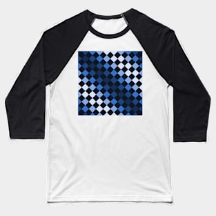 Blue Scales Pattern Baseball T-Shirt